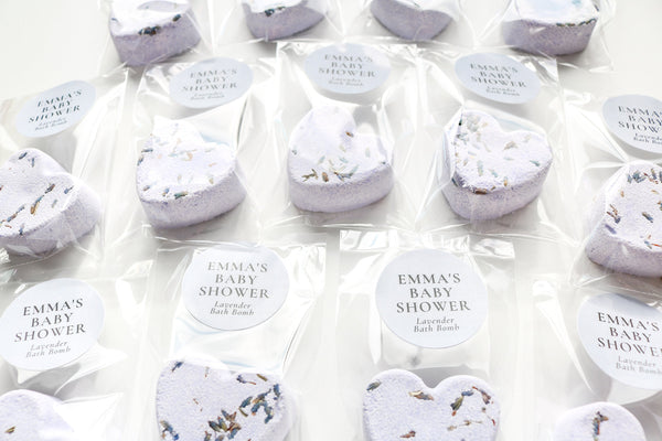 Personalized Lavender Bath Bomb Favors, Baby Shower Favors, Bridal Sho