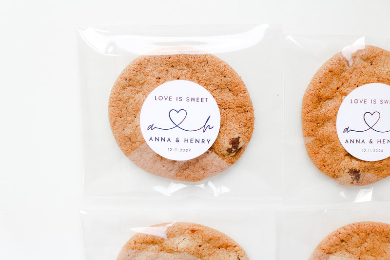 Personalized Wedding Favor Bags, Cookie Bags and Stickers, Self Sealing Bags, Clear Candy Bags, Wedding Treat Bags, Wedding Favor Stickers