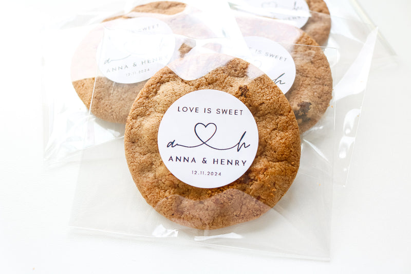 Personalized Wedding Favor Bags, Cookie Bags and Stickers, Self Sealing Bags, Clear Candy Bags, Wedding Treat Bags, Wedding Favor Stickers