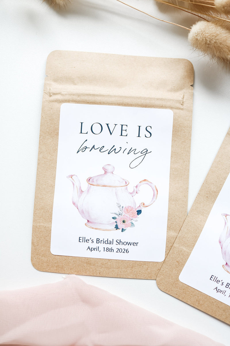 Tea Party Bridal Shower Favors, Tea Bag Favor Bags, Baby Shower Tea, Bridal Tea Favors, Time for Tea Favors, High Tea, Wedding Tea Favors