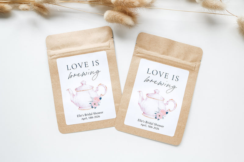 Tea Party Bridal Shower Favors, Tea Bag Favor Bags, Baby Shower Tea, Bridal Tea Favors, Time for Tea Favors, High Tea, Wedding Tea Favors