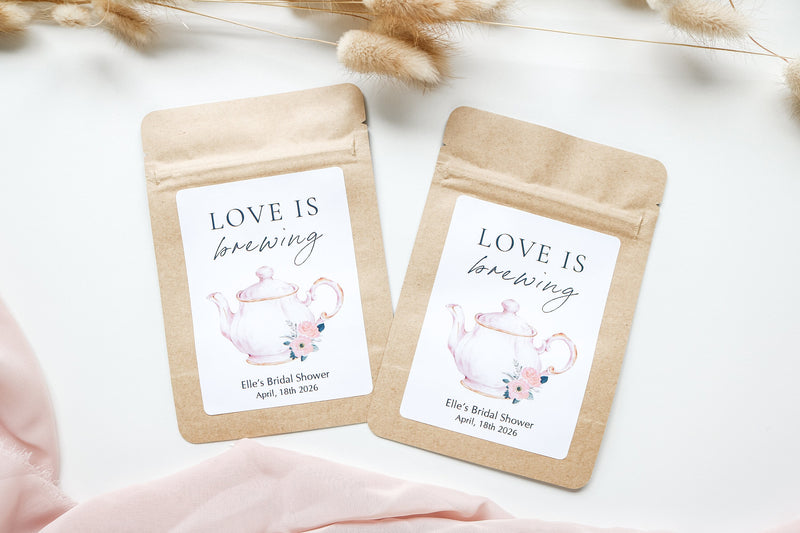 Tea Party Bridal Shower Favors, Tea Bag Favor Bags, Baby Shower Tea, Bridal Tea Favors, Time for Tea Favors, High Tea, Wedding Tea Favors