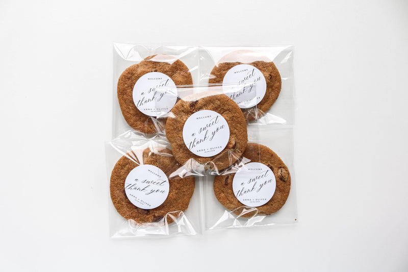 Personalized Wedding Favor Bags, Cookie Bags and Stickers, Self Sealing Bags, Clear Candy Bags, Wedding Treat Bags, Wedding Favor Stickers