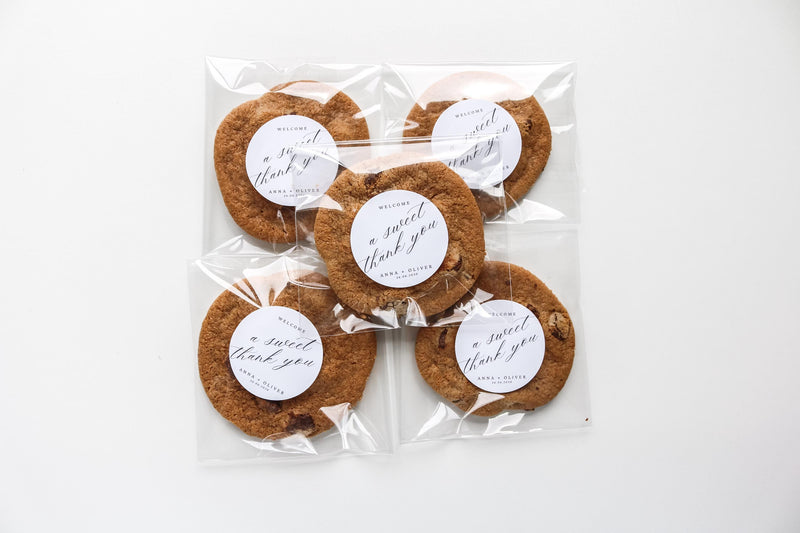 Personalized Wedding Favor Bags, Cookie Bags and Stickers, Self Sealing Bags, Clear Candy Bags, Wedding Treat Bags, Wedding Favor Stickers
