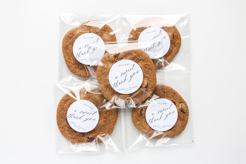 wedding cookie bags favors