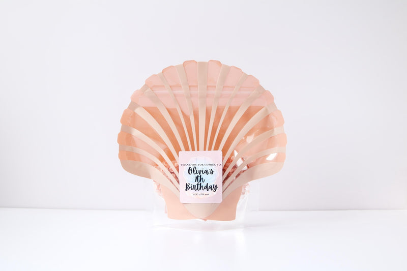 Mermaid Birthday Favor Bags and Stickers, Mermaid Under the Sea Birthday Decor, Mermaid Goodie Bags, Shell Favor Bags and Stickers