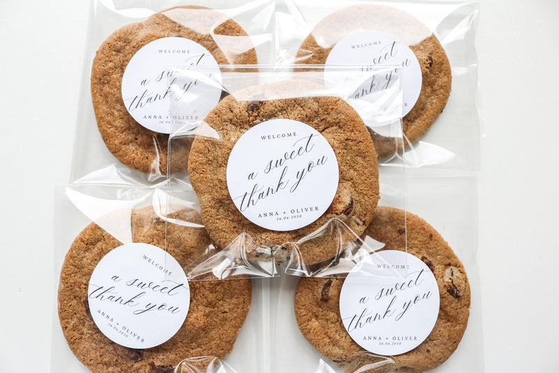 Personalized Wedding Favor Bags, Cookie Bags and Stickers, Self Sealing Bags, Clear Candy Bags, Wedding Treat Bags, Wedding Favor Stickers