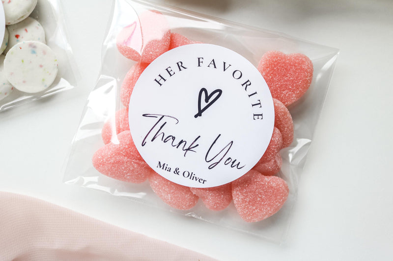 His and Her Favorite Favor Bags: Fill Your Own Wedding Favors, Candy Bags, and Treat Bags for a Wedding Celebration