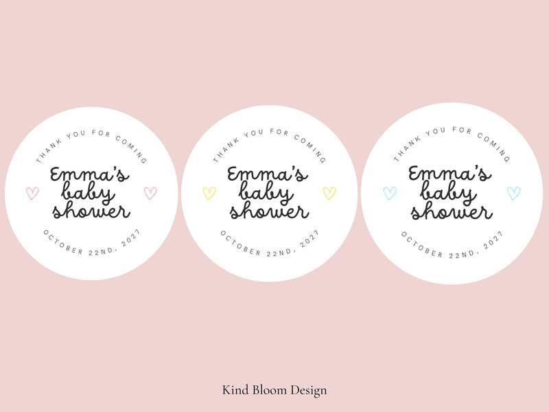 Baby Shower Treat Bags and Stickers, Baby Shower Candy Bag, Favor Bag, Cookie Bags For Baby Shower, Goodie Bag.