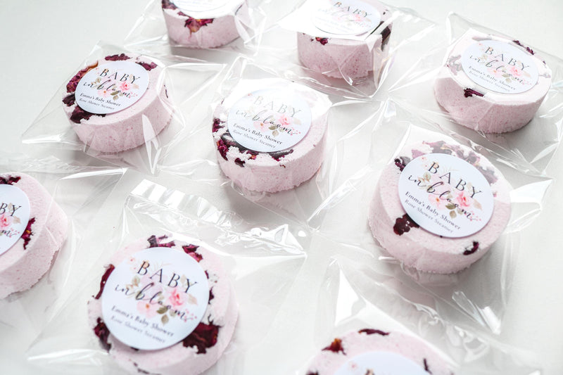 Rose Pink Shower Steamers Party Favors, Girl Baby Shower Favors, Pink Baby Shower Decor, Baby In Bloom Shower Favors